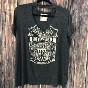 American Rebel XL choker tee moto